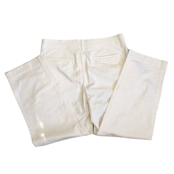 Everlane Chino Pants Women 12 Bone Lightweight Relaxed Straight Leg Button Fly - Picture 7 of 13